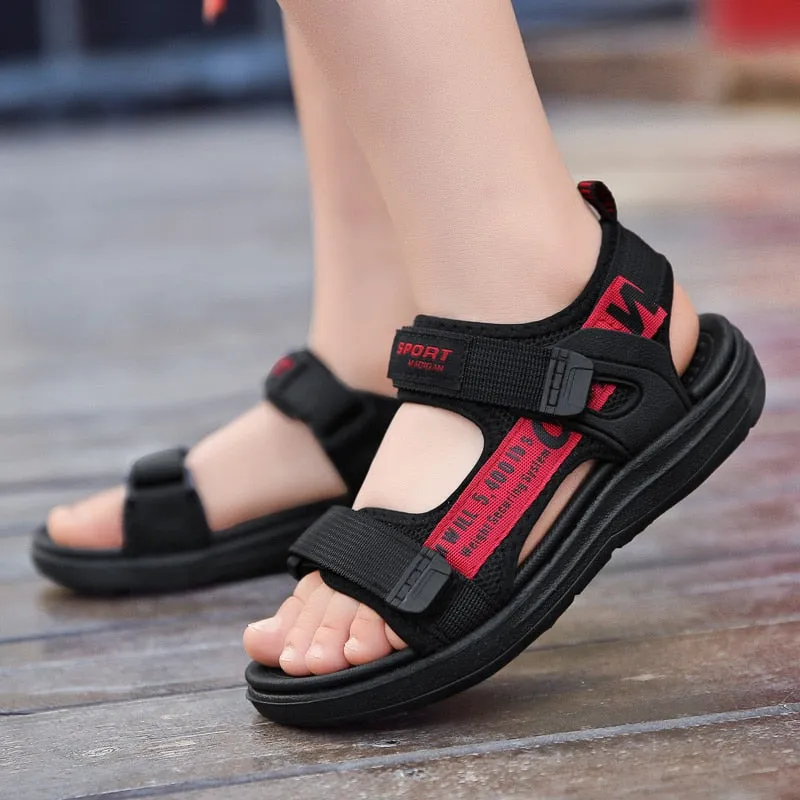 2022 Summer Children Shoes Brand Velcro Toddler Boys Sandals Girls Comfortable Sport Mesh Baby Beach Soft Sandals Shoes