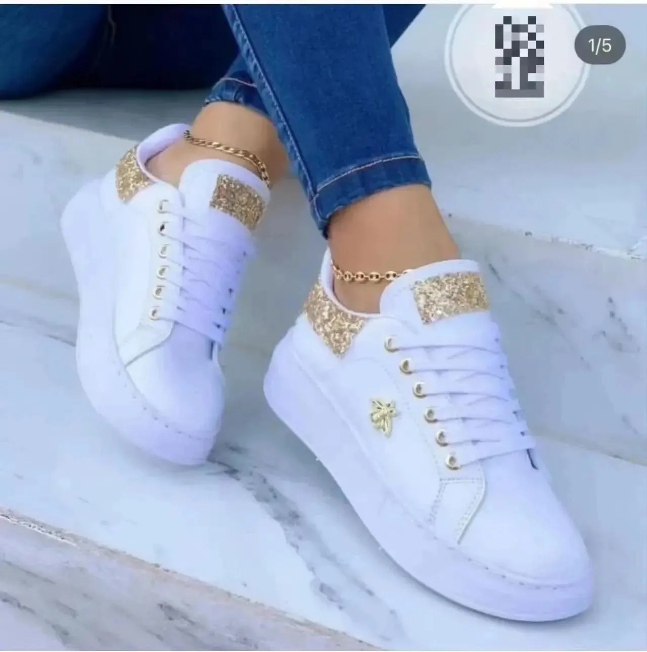 2024 Autumn Shoes Waterproof White Sneakers for Women Korean Version Lace Up Casual Flat Sport Shoes Ladies Vulcanized Shoes