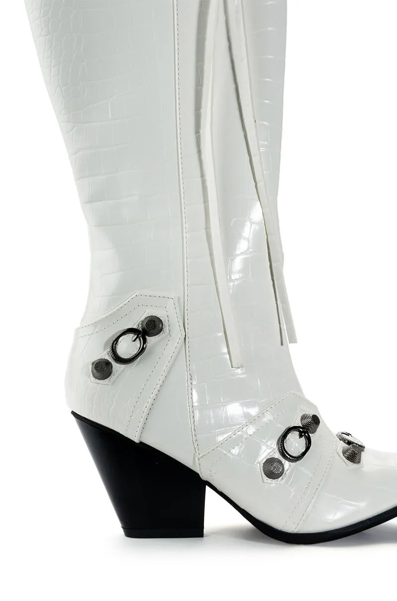 A GOOD ONE WHITE CROC BOOT