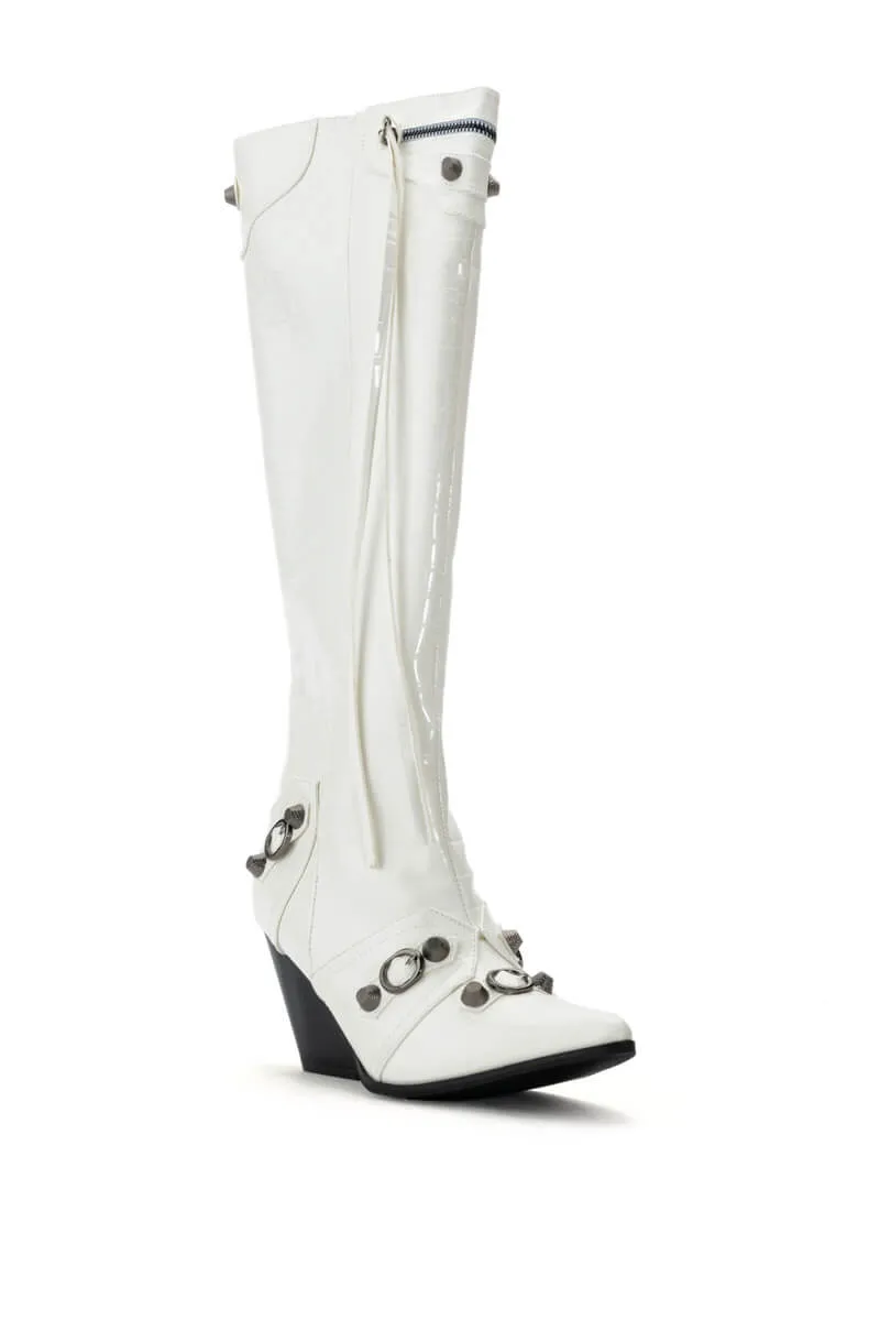 A GOOD ONE WHITE CROC BOOT