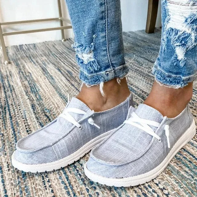 Amozae-- New Women Shoes Sneakers Canvas Flats Large Size Women Fashion Vulcanize Shoes Summer Flats Mujer Zapatill Casual Shoes