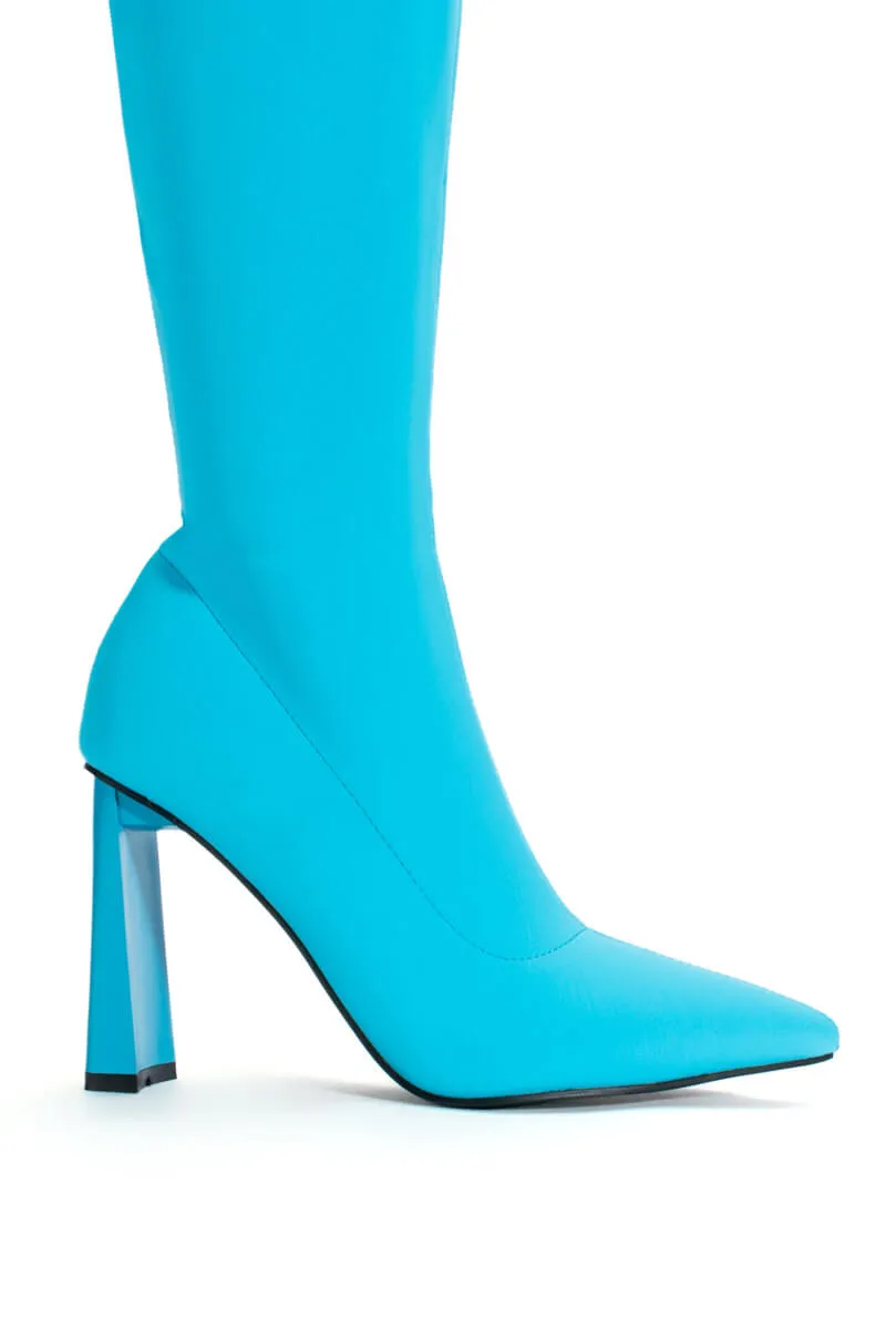 AZALEA WANG ESTATE NEOPRENE BOOT IN BLUE