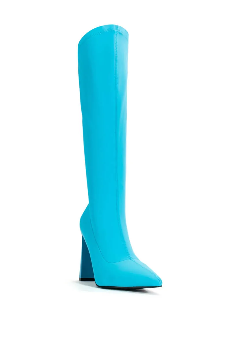 AZALEA WANG ESTATE NEOPRENE BOOT IN BLUE