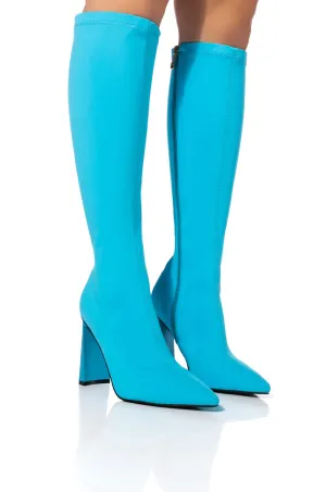 AZALEA WANG ESTATE NEOPRENE BOOT IN BLUE