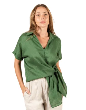 Baker Linen Shirt Fern