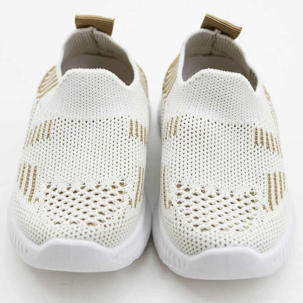 Beige Mesh Slip On Sneakers