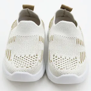 Beige Mesh Slip On Sneakers