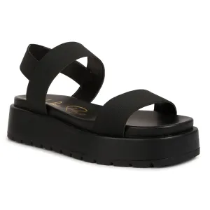 Black Chunky Flatform Sandals