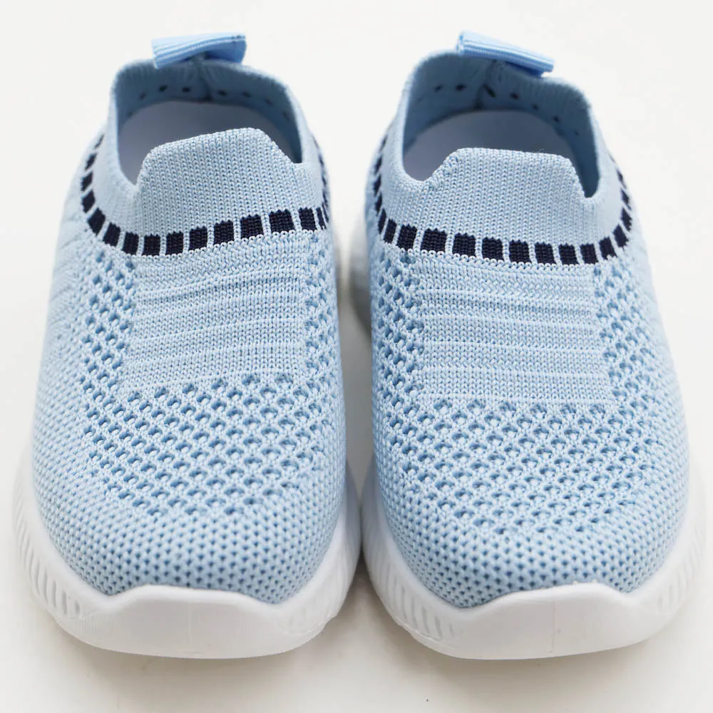 Blue & Grey Mesh Slip On Sneakers