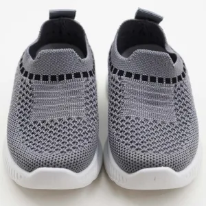 Blue & Grey Mesh Slip On Sneakers