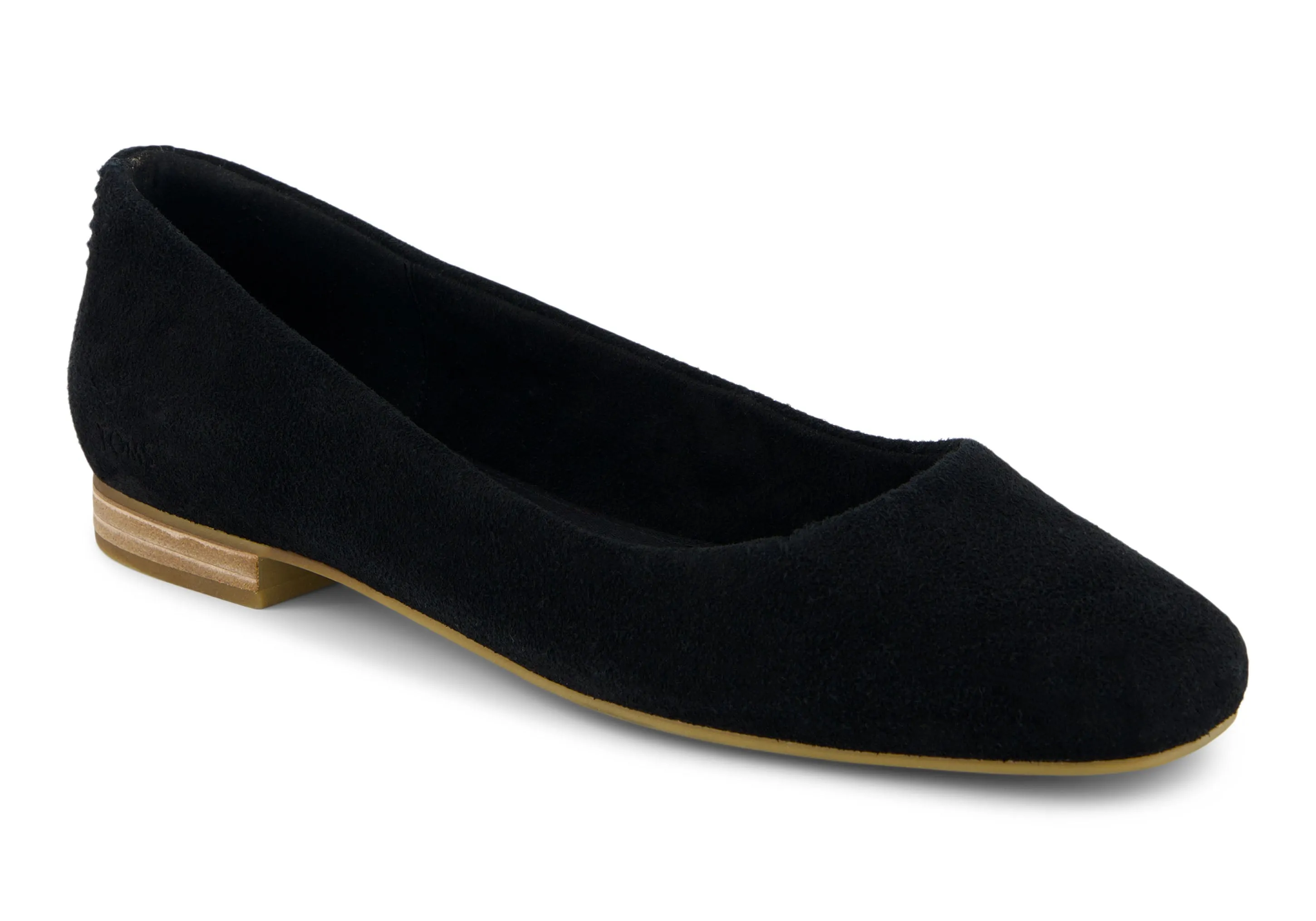 Briella Ballet Flat - Black Suede