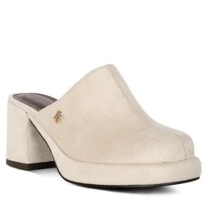 Delaunay Suede Heeled Mule Sandals