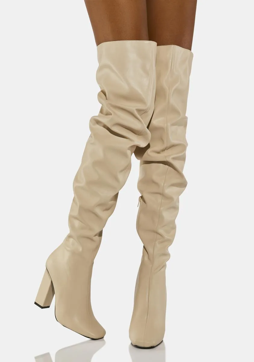 Ecru Cassia Thigh High Boots