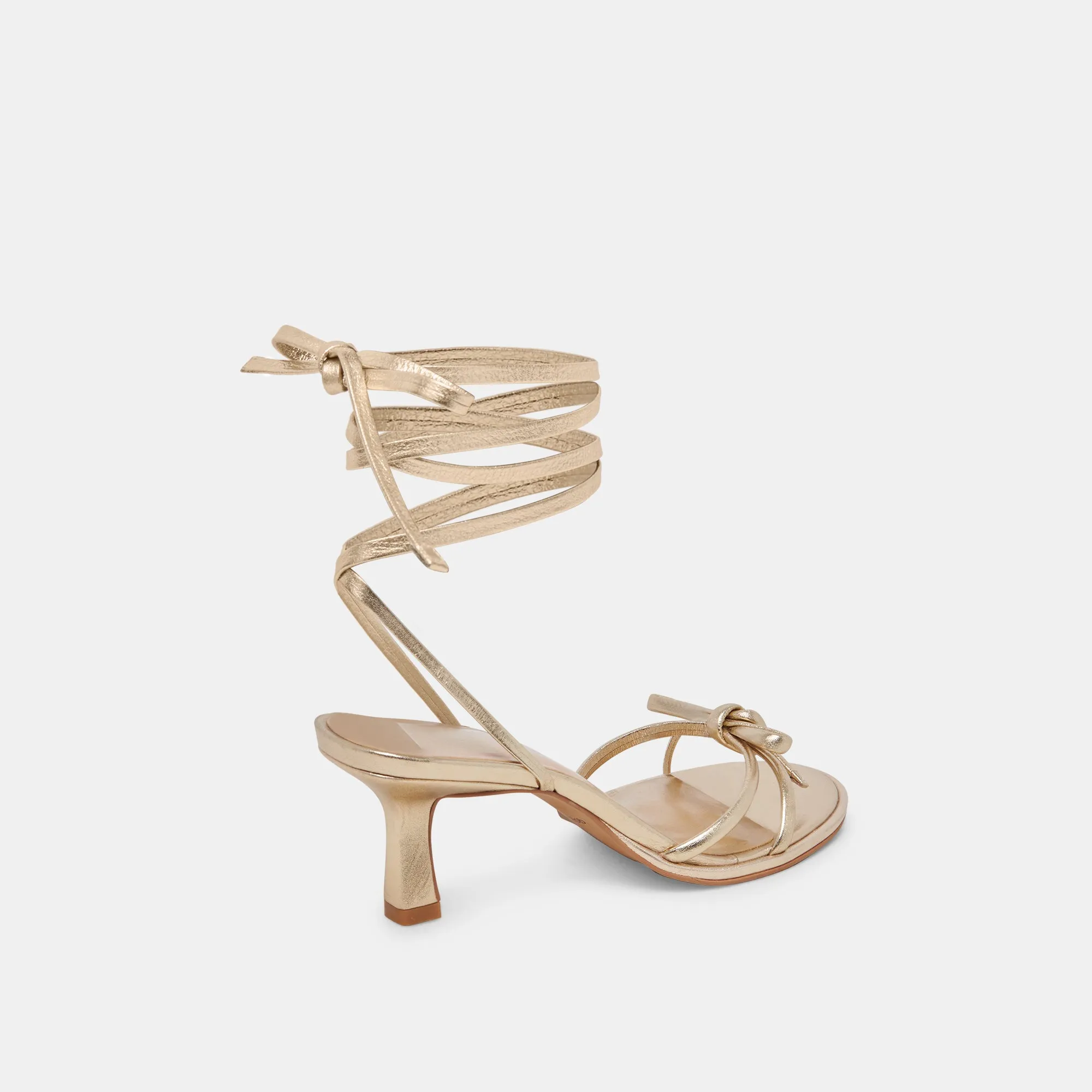 MAISON HEELS GOLD METALLIC LEATHER