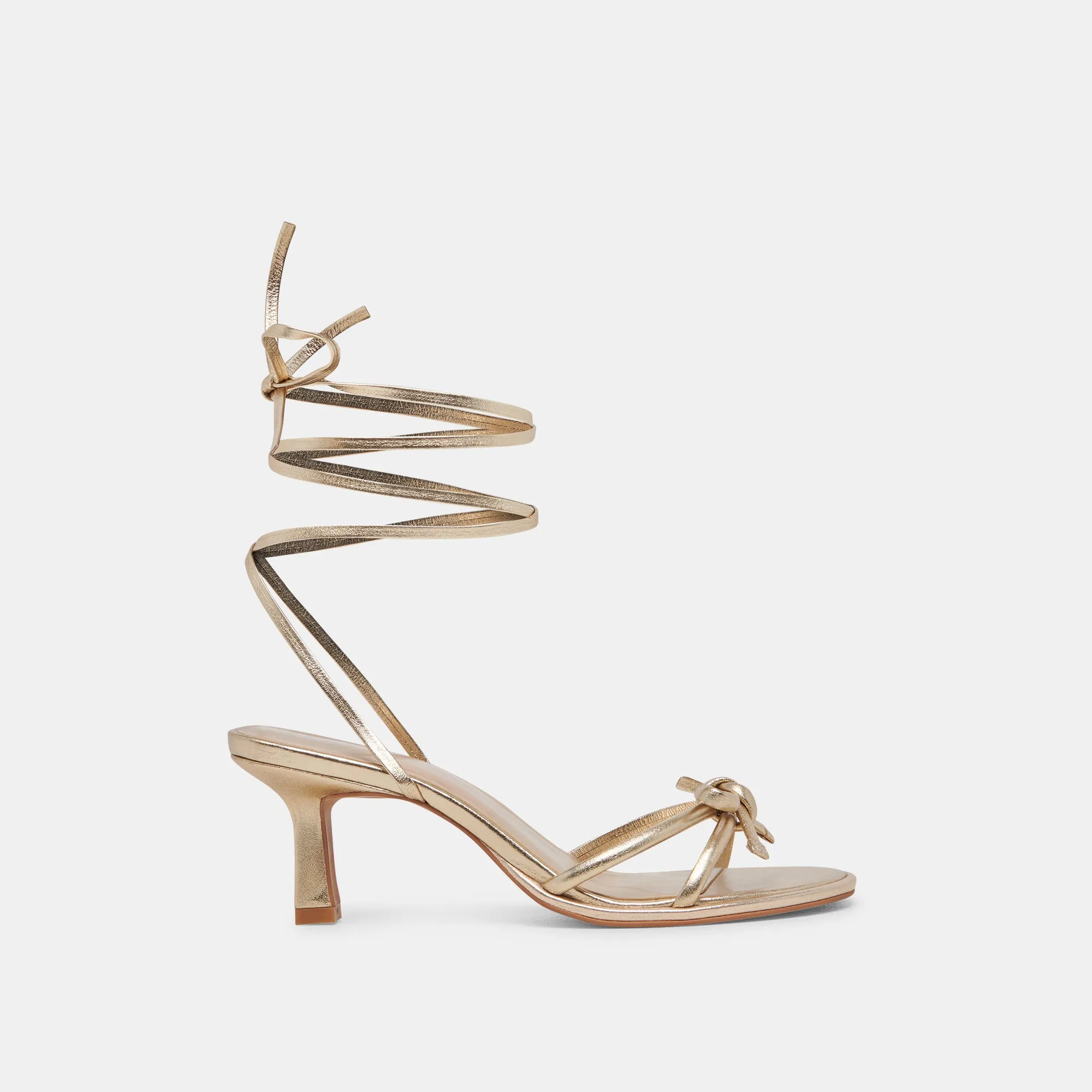 MAISON HEELS GOLD METALLIC LEATHER