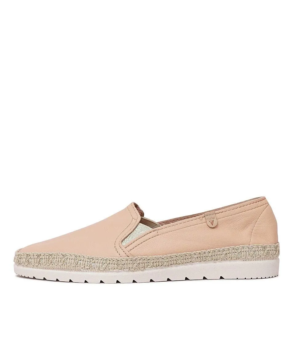 Nuria Nude Leather Espadrilles