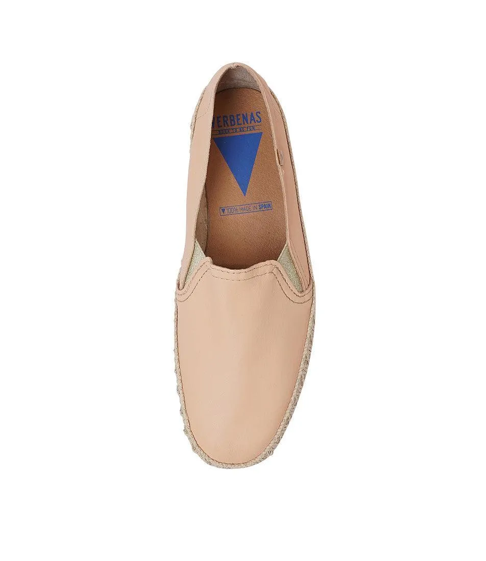 Nuria Nude Leather Espadrilles