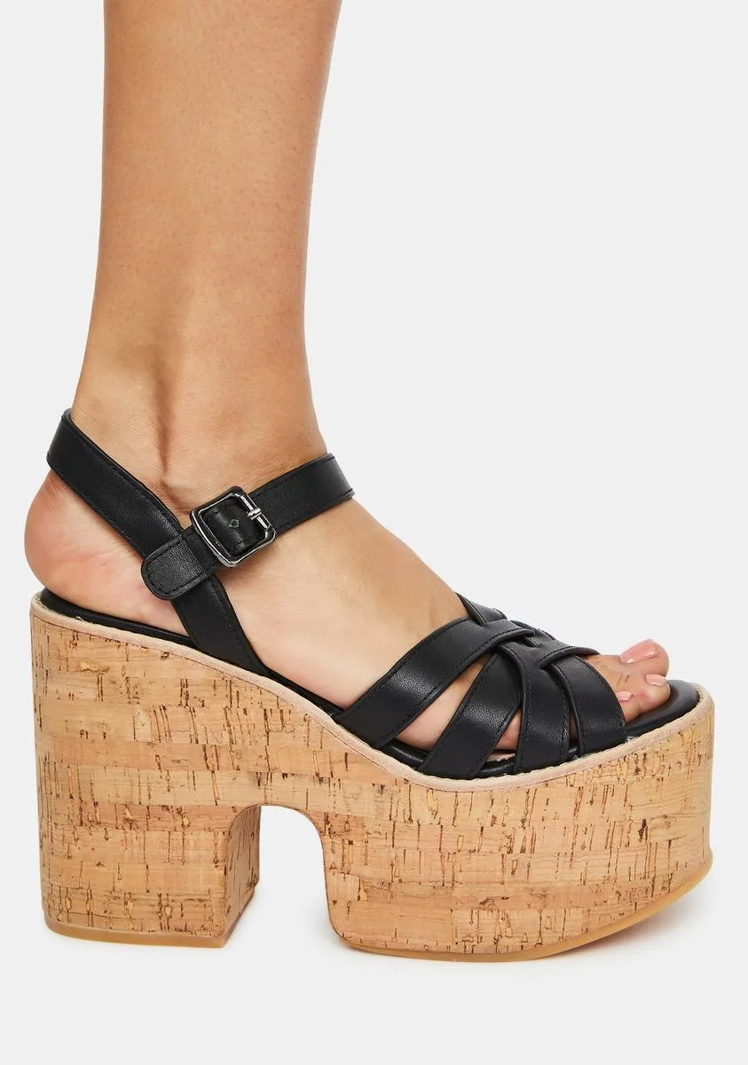 Paige Cork Platform Sandals