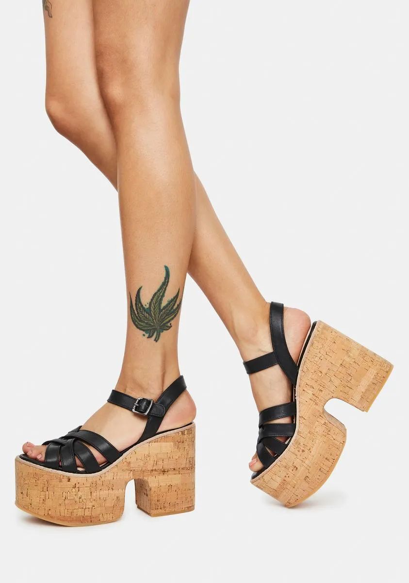 Paige Cork Platform Sandals