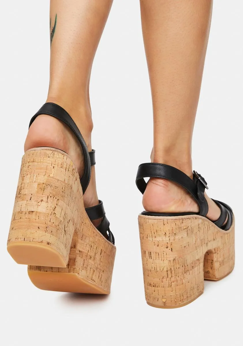 Paige Cork Platform Sandals