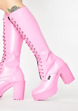 Pink Lash Boots