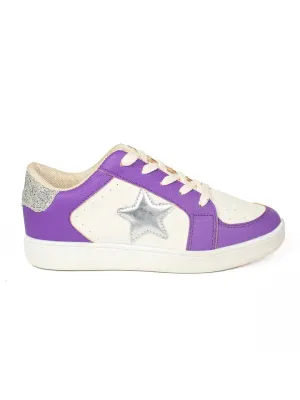 Purple & Silver Miel 56 Sneakers