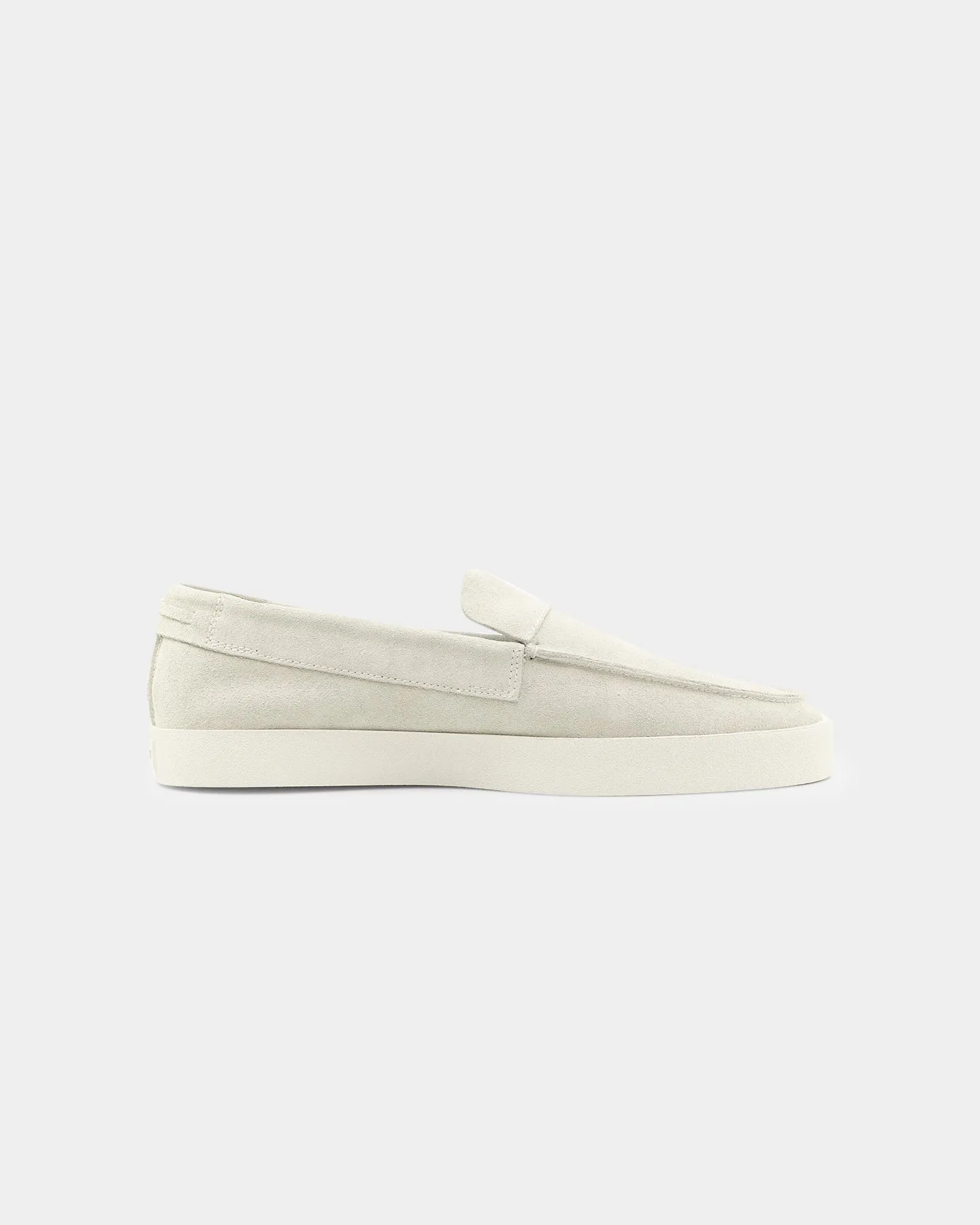 Saint Morta Hemisphere Suede Slip On Loafer White/White