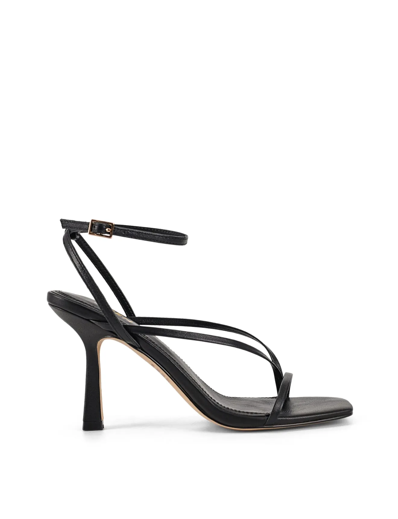 Spice Strappy Sandals - Black Leather