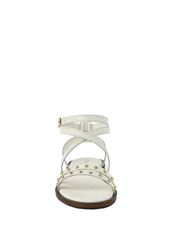 Studs Ankle Strappy Sandals