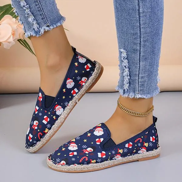 Women's Casual Festival Printed Flat Canvas Shoes 79503866S