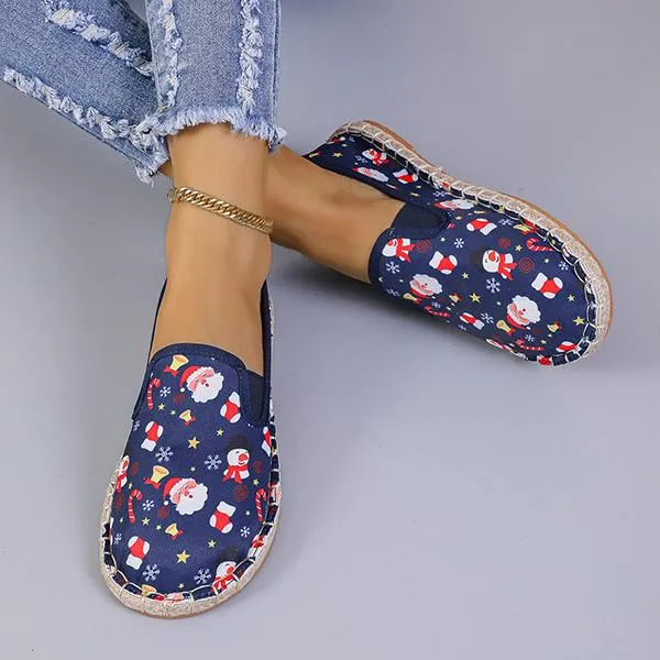 Women's Casual Festival Printed Flat Canvas Shoes 79503866S