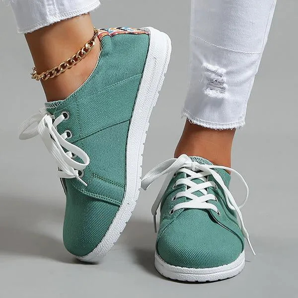 Women's Casual Shallow Candy Color Canvas Shoes 68642002S