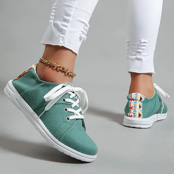 Women's Casual Shallow Candy Color Canvas Shoes 68642002S